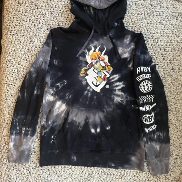 Large RWBY Yang Xiao Tie Dye Hoodie - Picture 1 of 4
